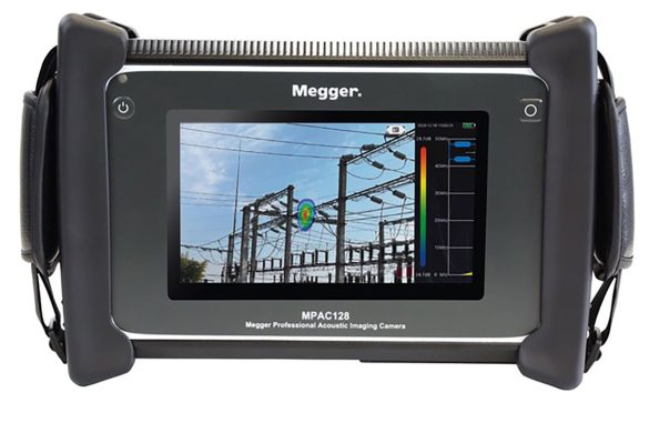 Prueba de fuga con una cámara de imágenes acústicas de Megger.