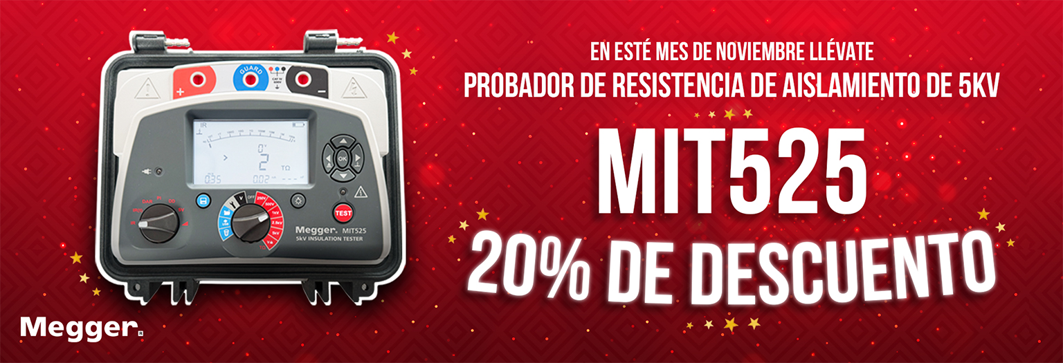 Probador de resistencia de aislamiento MIT525 Megger