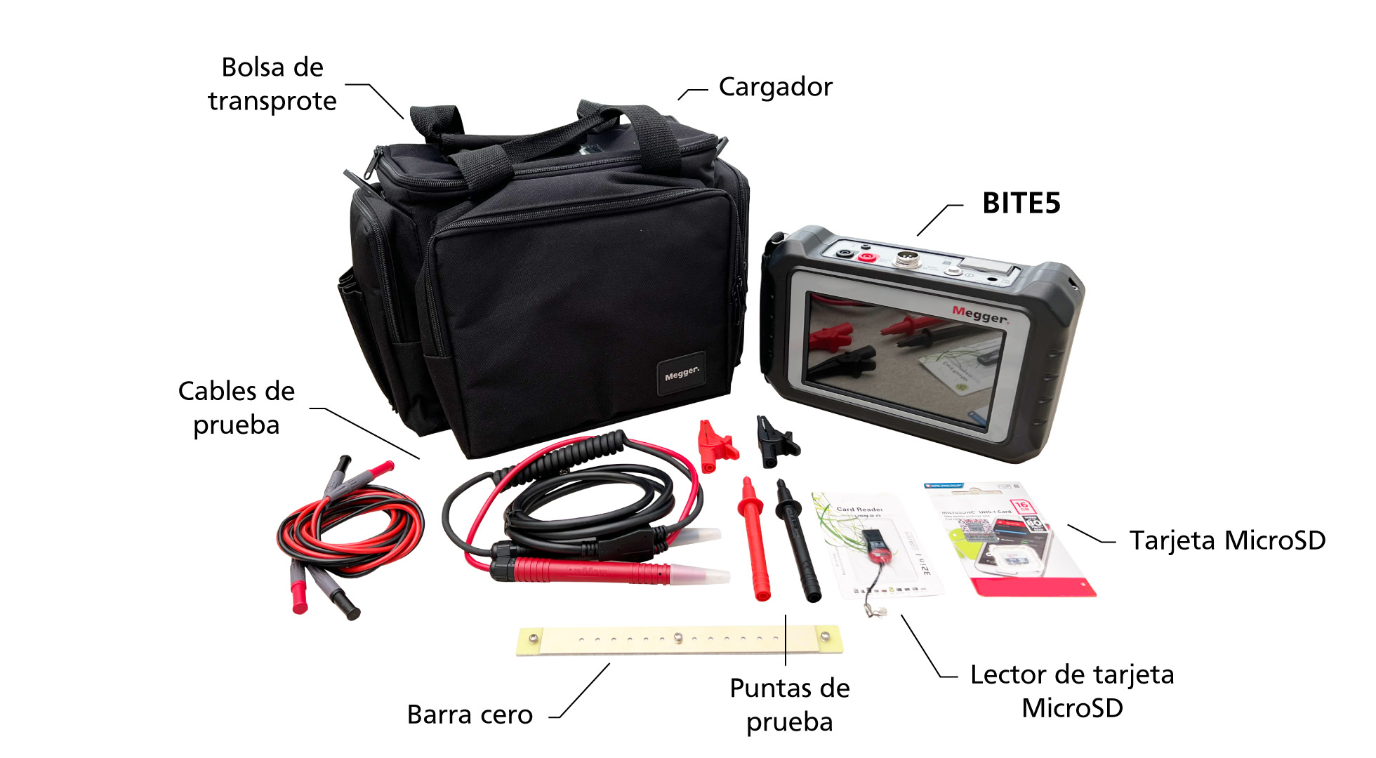 Accesorios del equipo BITE 5 marca Megger