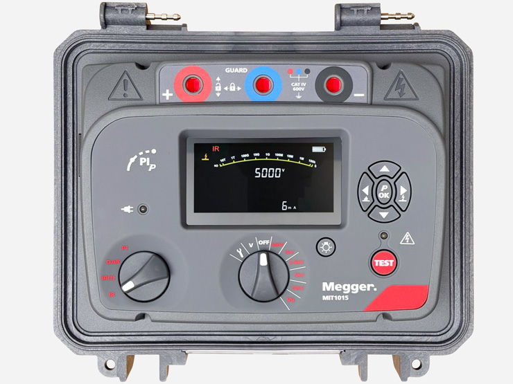 Interfaz del equipo MIT1015 marca Megger