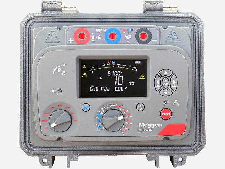 Interfaz del equipo MIT1025/2 marca Megger