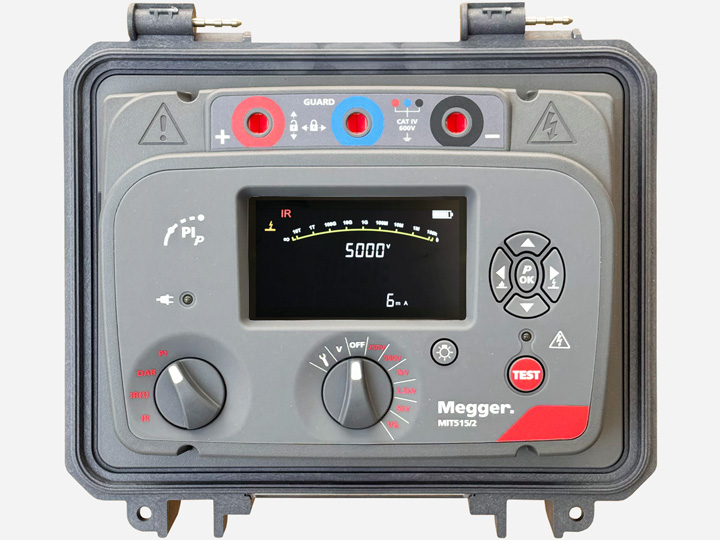 Interfaz del equipo MIT515/2 marca Megger