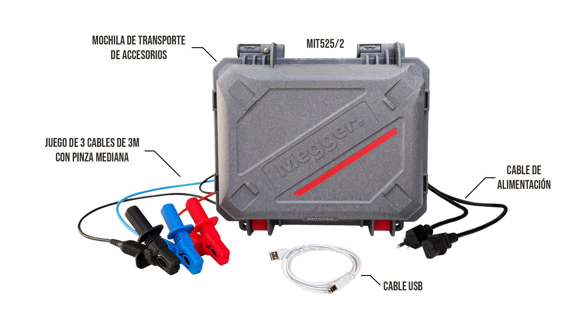 Accesorios del equipo MIT525/2 marca Megger