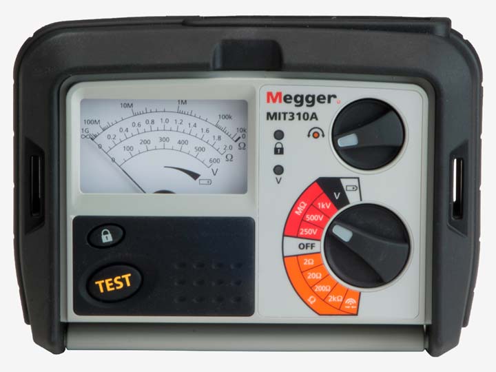 Interfaz del equipo MIT310A marca Megger